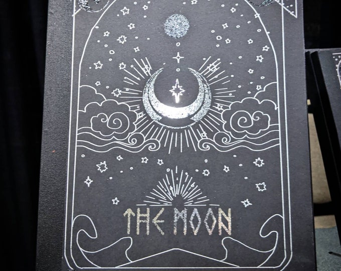 The Moon Tarot Sketchbook - Occult - Witch - Goth - Aesthetic - Handmade