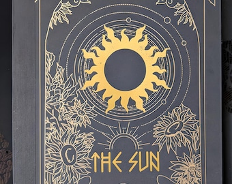 Cuaderno de bocetos del Tarot del Sol: ocultismo, brujería, gótico, estético y hecho a mano