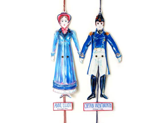 Pantin Jumping Jack Persuasion Jane Austen Anne Elliot /& Captain Wentworth DIY Instant Digital Download Paper Doll Party Decor