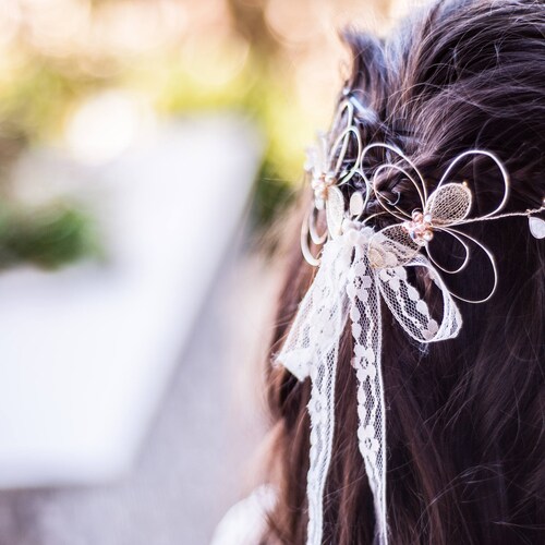 Gold and silver tiara, floral bridal tiara, wedding floral crown, shops gold flowers hair comb, wedding headpiece, hair vine, silver tiara,