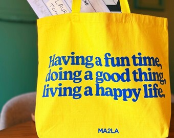 Jumbo MA2LA custom designed tote - Yellow