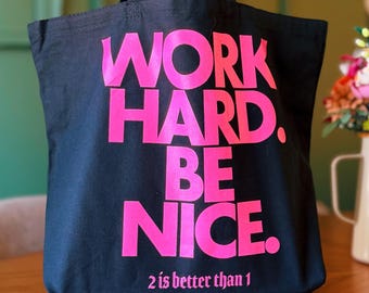 Jumbo MA2LA custom designed tote - Black/Pink