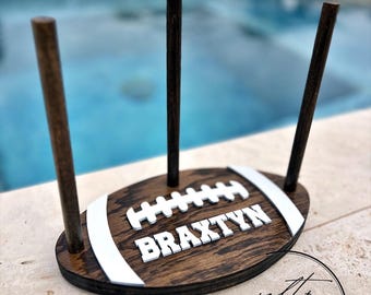 Personalized Football Ring Holder, Football Ring Holder, Personalized Football Gift