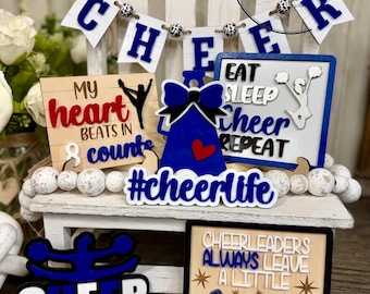 Cheerleader Tier Tray | Cheerleader Decor | Cheer Decor | Spirit Decor | Custom Cheer Decor