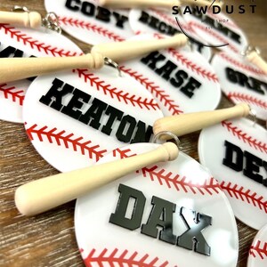Personalized Baseball Tag | Baseball Gift | Baseball Bag Tag | Baseball Team Tags