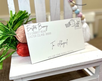 Personalized Engraved Letter from the Easter Bunny | Easter Basket | Personalized Keepsake