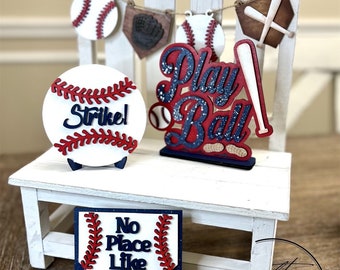 Baseball Tier Tray Decor | Baseball Decor | Play Ball | Baseball Tier Tray Signs | Baseball Tier Tray Set | Baseball Signs