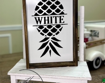 Personalized Upside Down Pineapple Sign | Swinger Decor | Lifestyle Decor
