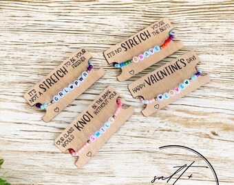 Personalized Kid's Bracelet Valentines for Classroom | Kid's Valentines Cards |  Valentine Toys for Classroom | Bracelet