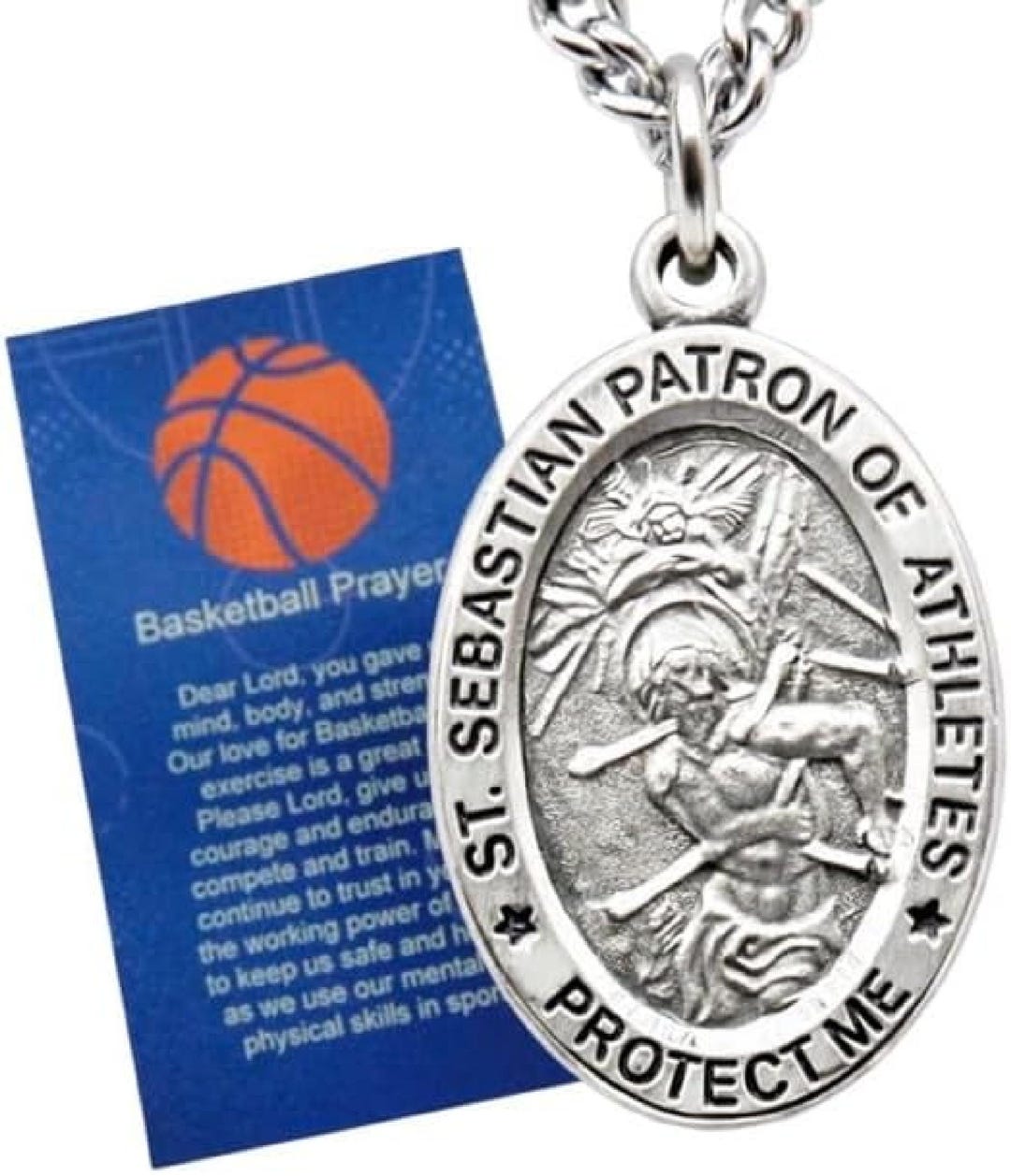 Westmon Works St Sebastian Basketball Medal Set With Pewter Pendant ...