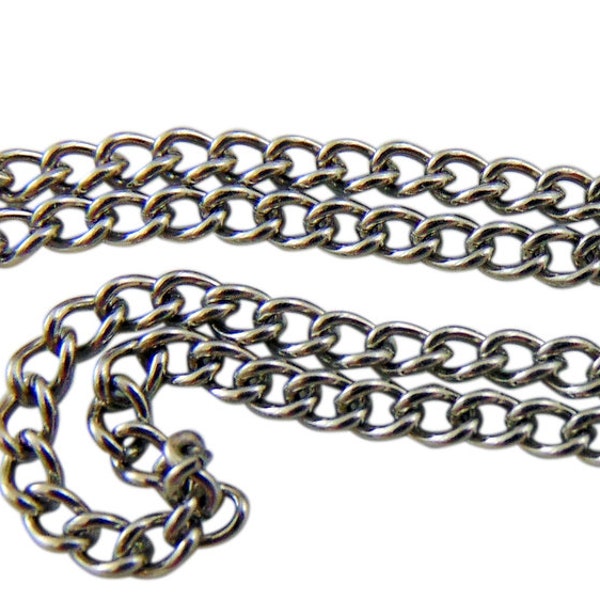 Westman Works Stainless Steel Chain Vibed Finish Curbed Style Endless Necklace 24", Set of 2