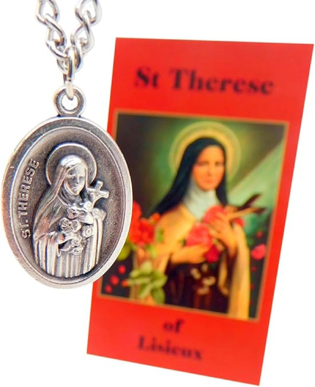 Westmon Works St Therese Medal Ladies Necklace Set With Medallion on a ...