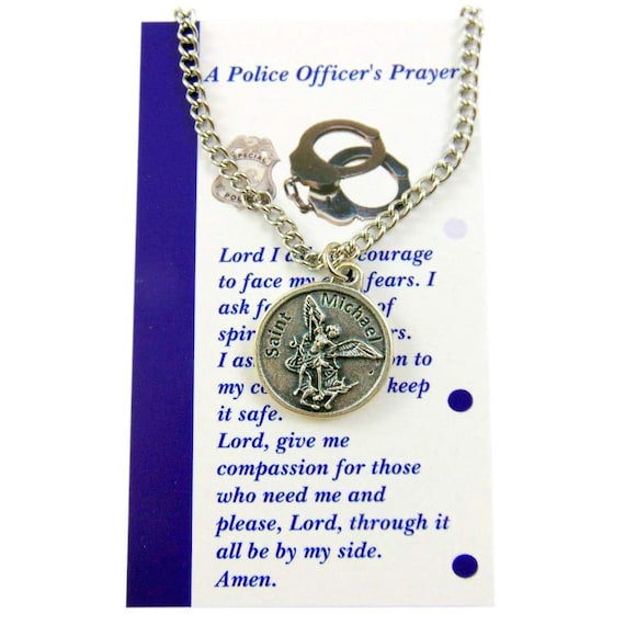 St Michael Police Medal Gift Set With 