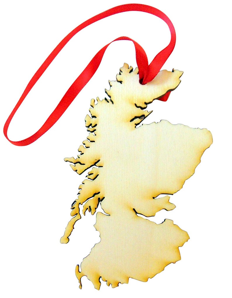 Scotland Wooden Christmas Ornament Wood Scottish Decoration Etsy