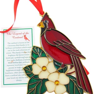 Westmon Arbeitet Kardinal Ornament mit Legende Karte Weihnachtsbaum Dekoration Geschenk, 5 Zoll