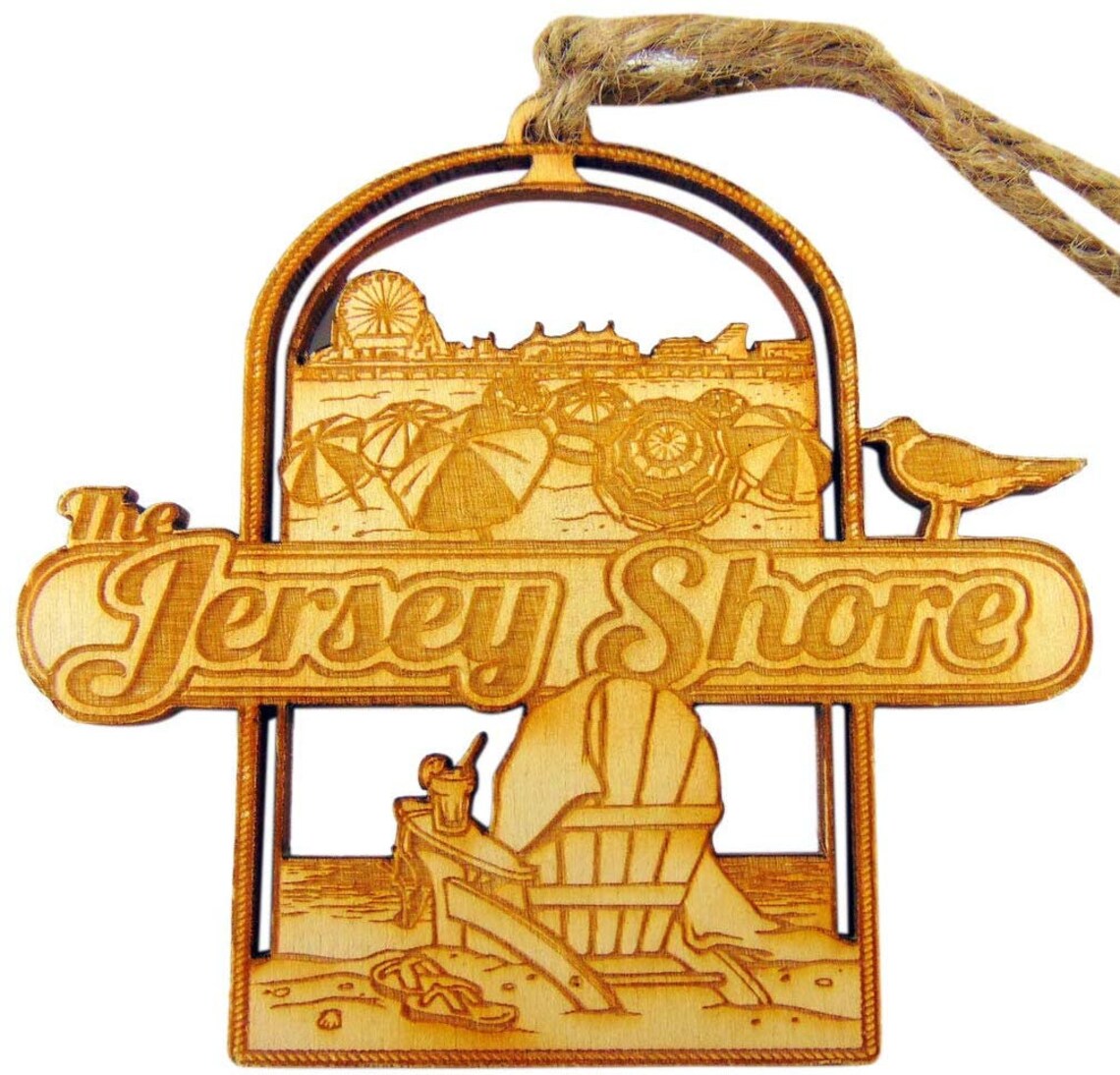 Jersey Shore Ornament Wooden Christmas Tree Decoration Gift Etsy