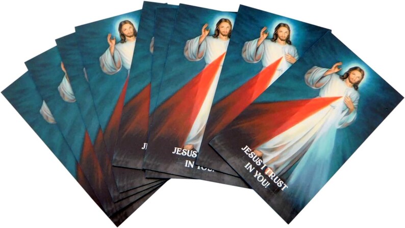 Divine Mercy Holy Card Set of 10, Wallet Sized Prayer Cards - Etsy