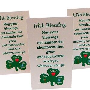 Irish Blessing Holy Card Bulk Set Bundle With Prayer From Ireland Pack ...
