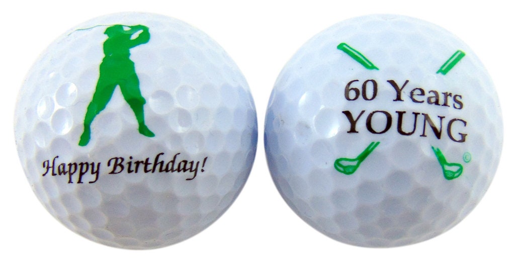 Happy 60th Birthday Golf Ball Gift Pack Sixty Years Young Set Etsy