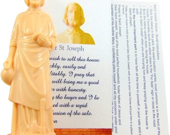 Saint Joseph Statue for Selling Homes with Card and House Prayer Complete Set
