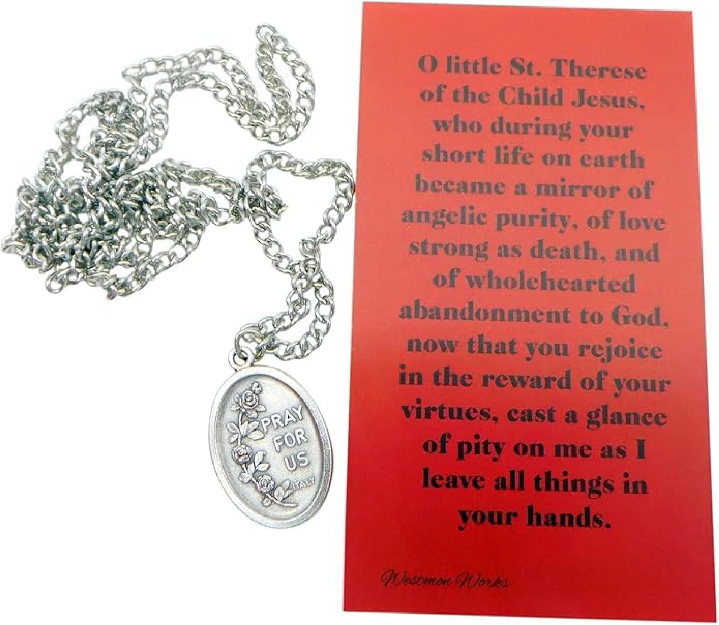 Westmon Works St Therese Medal Ladies Necklace Set With Medallion on a ...