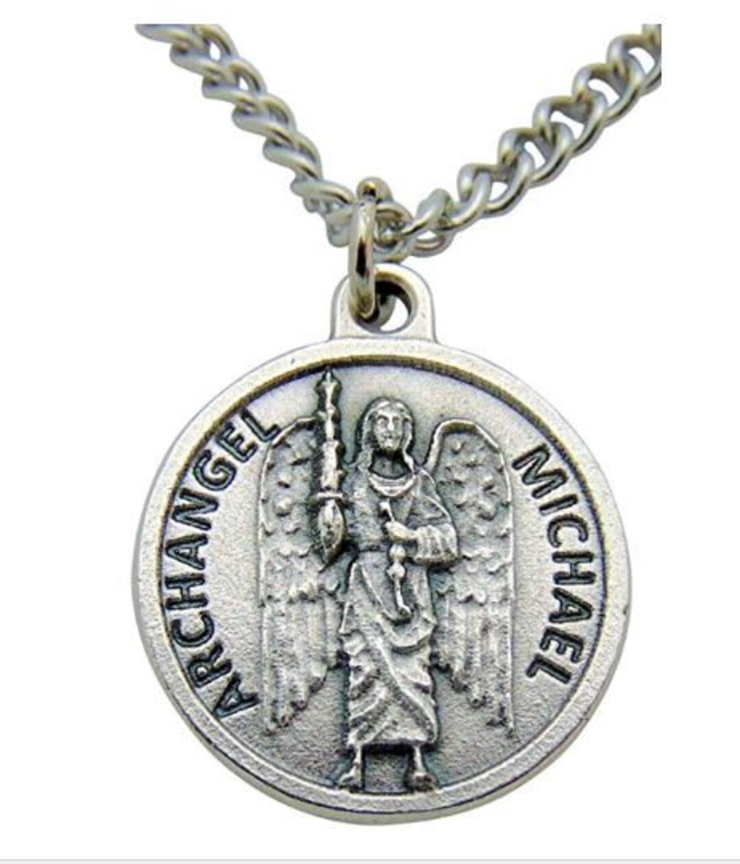 St Michael the Archangel Medal From Italy With Stainless Steel Etsy