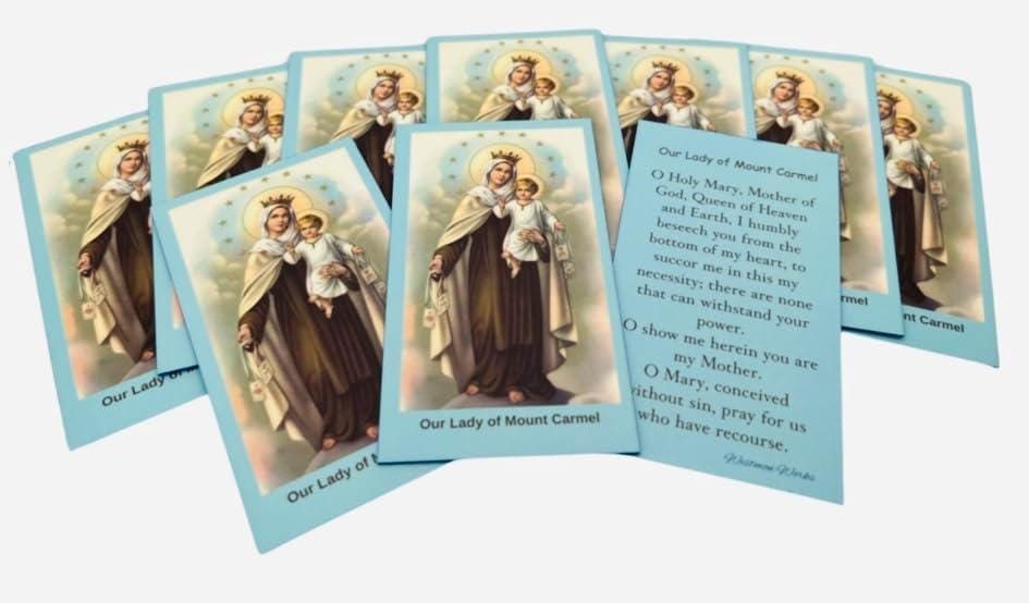 Westmon Works Our Lady of Mount Carmel Holy Card Set Catholic Prayer ...
