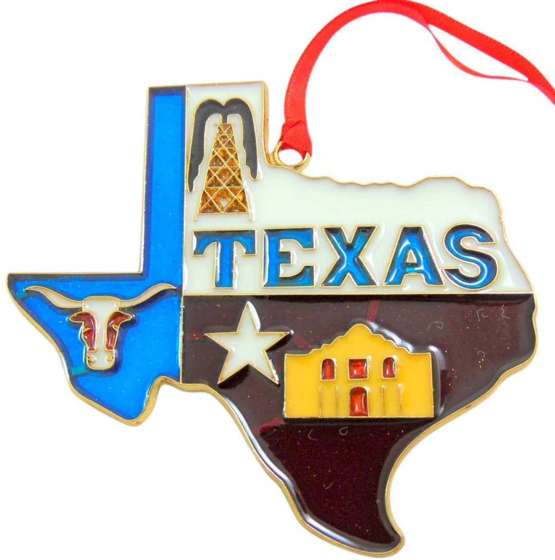 Texas State Ornament Lone Star Souvenir Regalo de decoración Etsy España