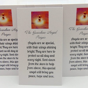 Guardian Angel Holy Card Set Prayer to the Angels Classroom Set, Pack of 10