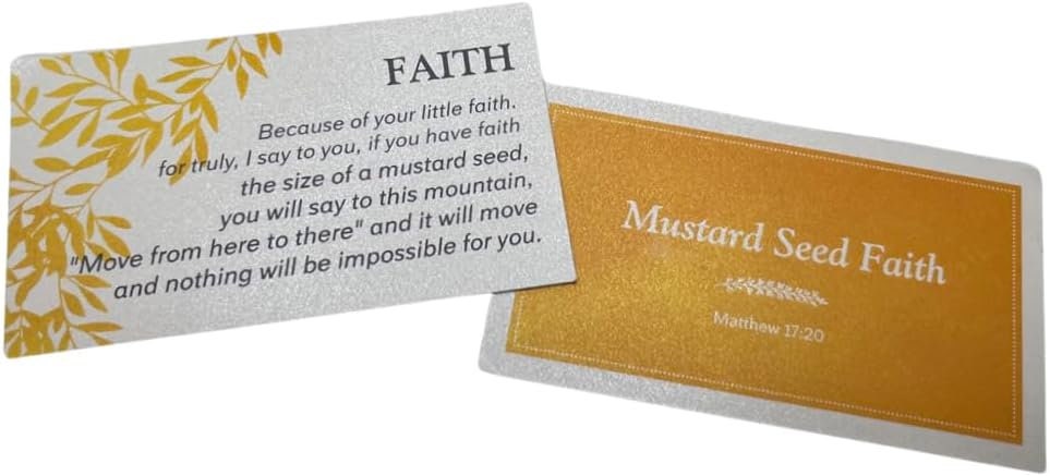 Mustard Seed Faith Holy Card, Matthew 17:20, Set of 10 - Etsy