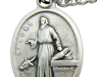 St Luke Medal 3/4" Pendant w/ 24" Endless Chain