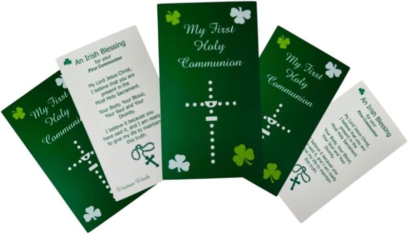 Irish First Communion Blessing Holy Card Bulk Set With Prayer Pack of ...
