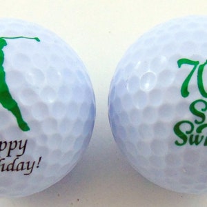 70th Birthday Golf Balls Seventy and Still Swinging Gift Pack for Golfers