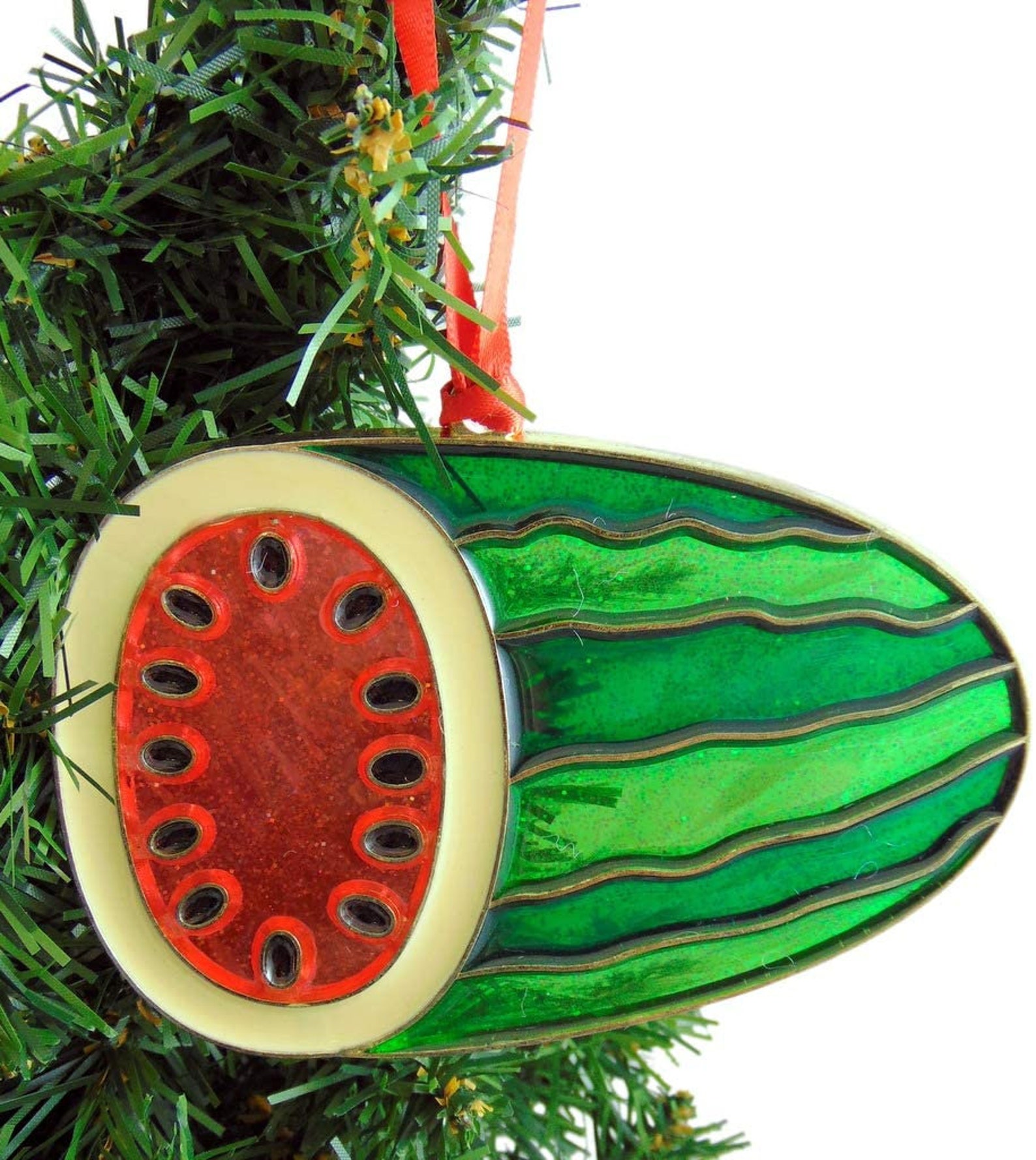 Watermelon Christmas Ornament 