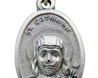 St Catharine Medal 3/4" Pendant w/ 24" Chain