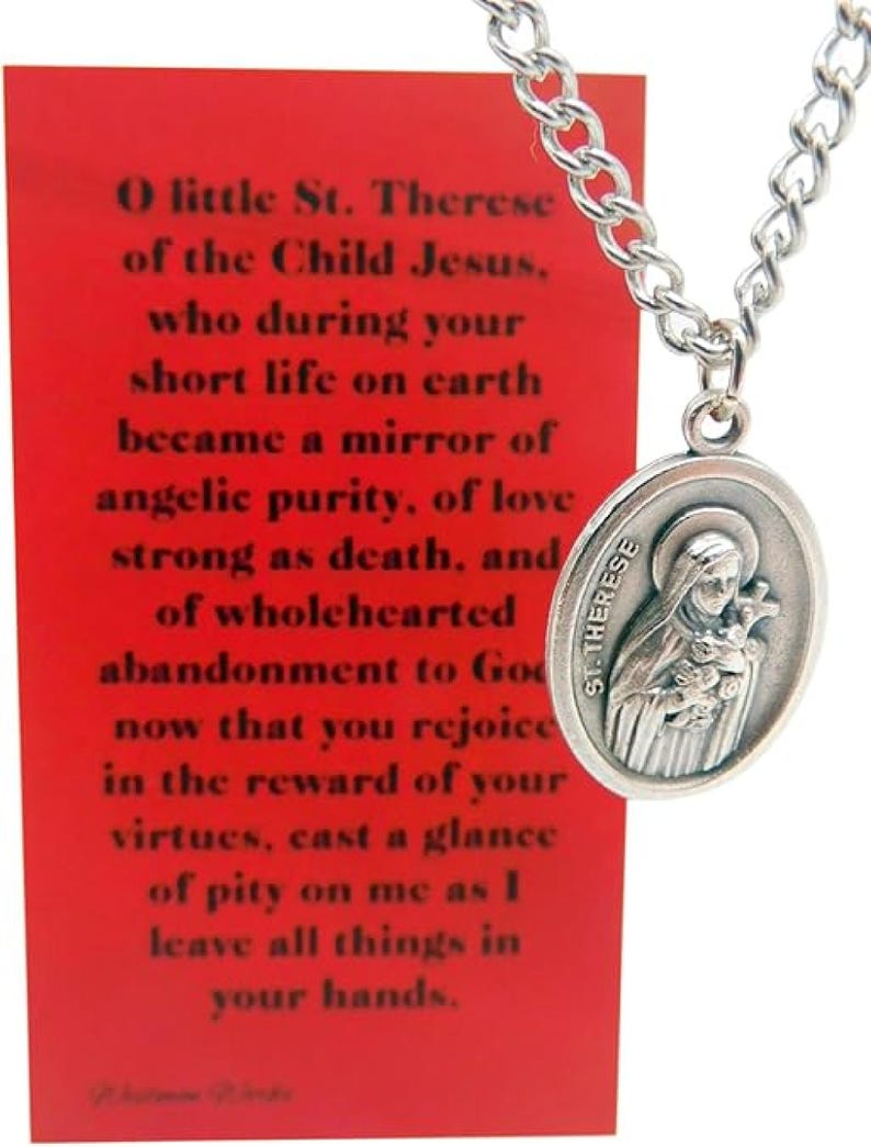 Westmon Works St Therese Medal Ladies Necklace Set With Medallion on a ...