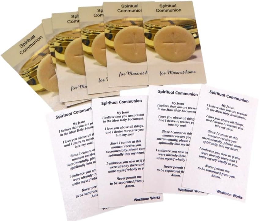 Spiritual Communion Holy Card Catholic Mass Prayer Bulk Pack Bundle for ...