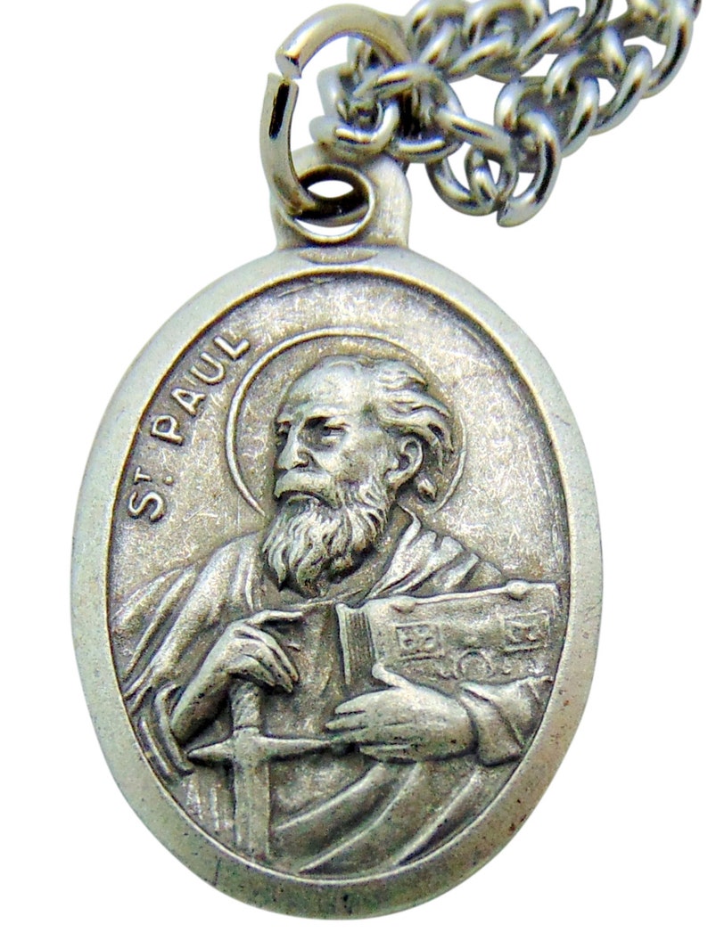 St Paul Medal 3/4 Pendant w/ 24 Chain image 1