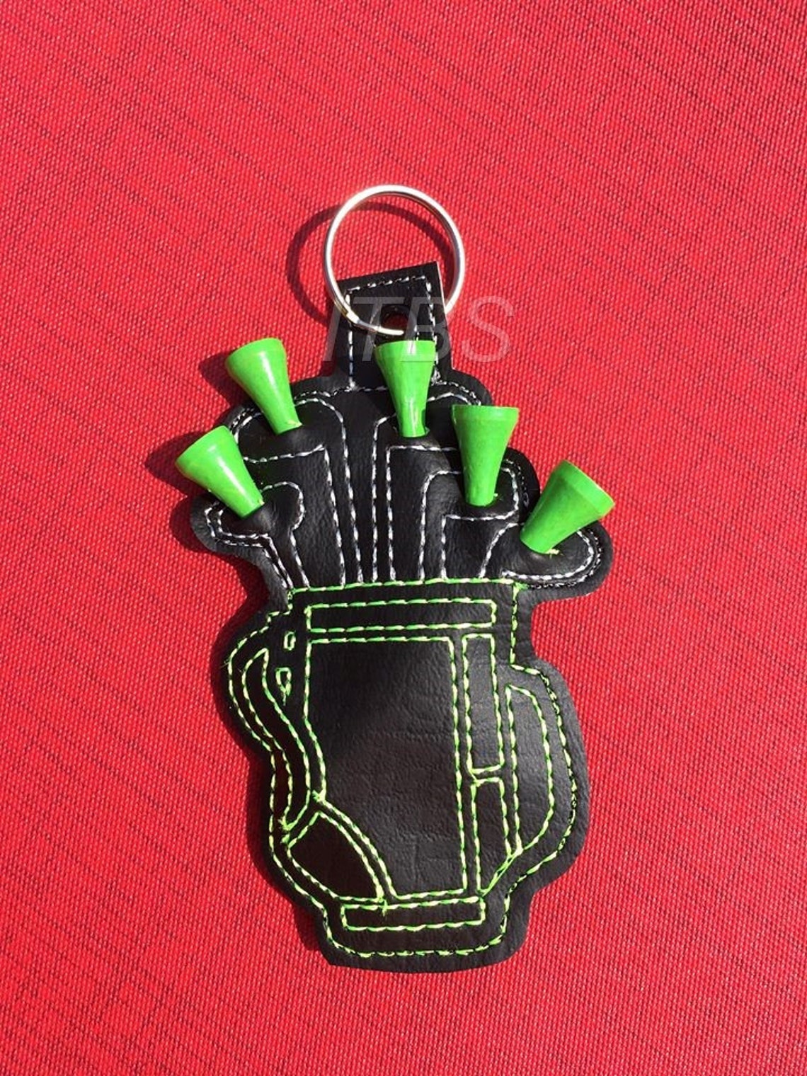 5x7 only golf bag tee holder keyfob 4x4 golfbag tee holder Etsy