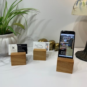 Porte-cartes de visite en bois, Porte-cartes en bois, Porte-cartes unique en bois pour le bureau. Présentoir de cartes Accessoires de bureau