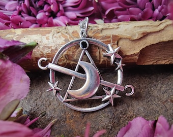 Sigil of Nyx, Goddess Nyx, Witch Pendant, Witch Amulet, Witch Gift, Witchy Necklace, Pagan Jewelry