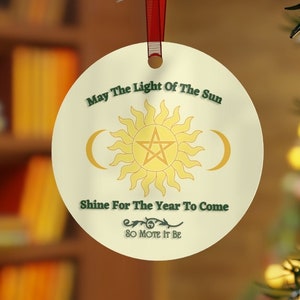 Winter Solstice Ornament, Yule Ornament, Tree Ornament, Witch Ornament, Pagan Decor, Yule Gift, Stocking Stuffer, Celtic Gift, Norse Gift
