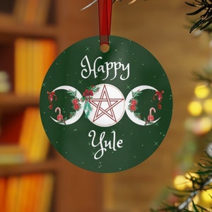 Yule Ornament, Witch Ornament, Celtic Ornament, Yule Tree, Witch Decor, Solstice Decor, Yule Gift, Witch Gift, Stocking Stuffer, Triple Moon