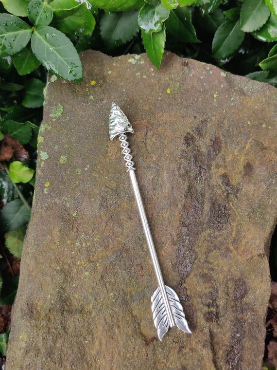 Arrow Hair Stick, Viking Celtic Hair Pin, Witchy Pagan Accessory