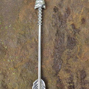 Arrow Hair Stick, Viking Celtic Hair Pin, Witchy Pagan Accessory image 2