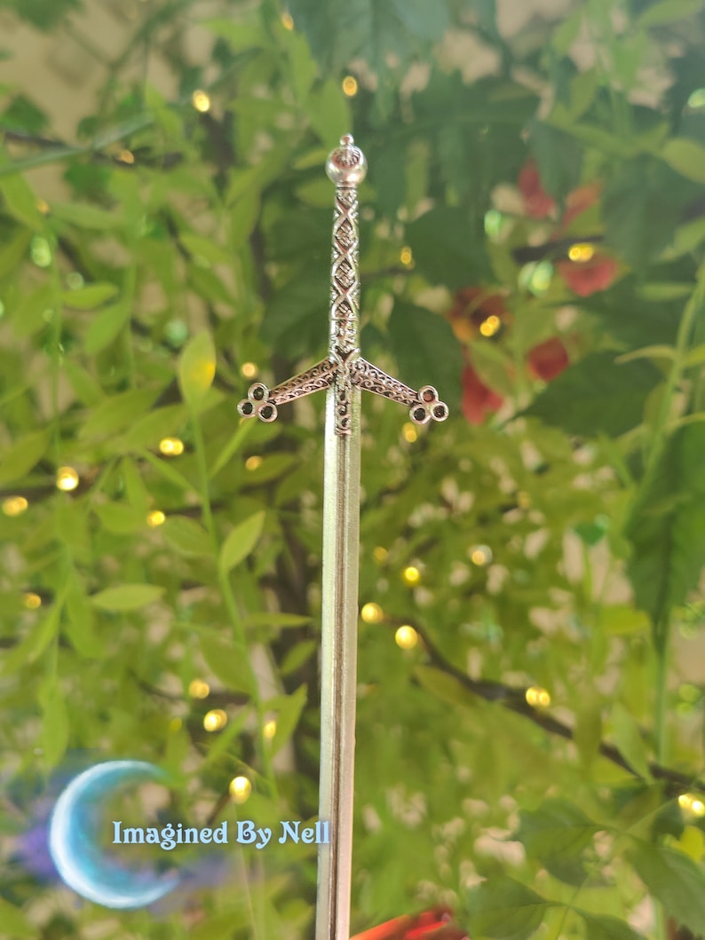 Warrior Sword Hair Stick, Sword Hair Pin, Gothic Hair Stick, Witchy Hair Stick, Viking Hair Stick, Celtic Hair Pin image 2