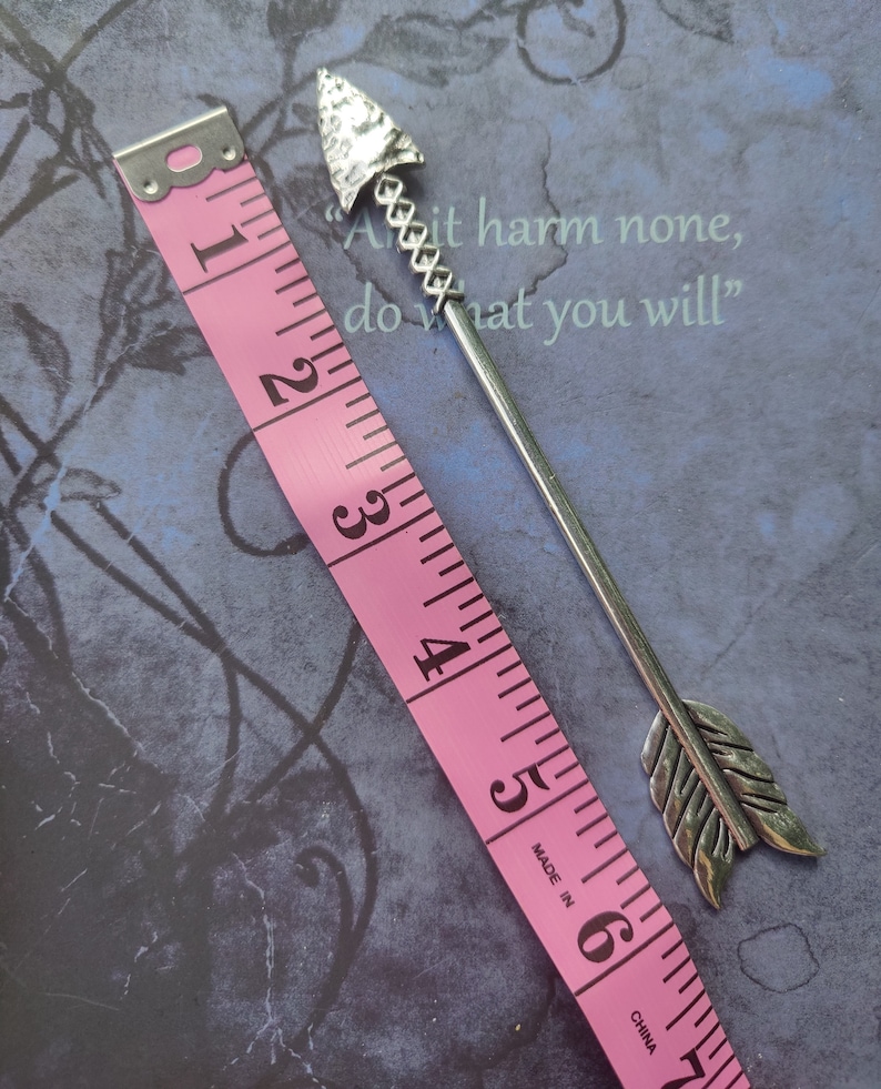 Arrow Hair Stick, Viking Celtic Hair Pin, Witchy Pagan Accessory image 8