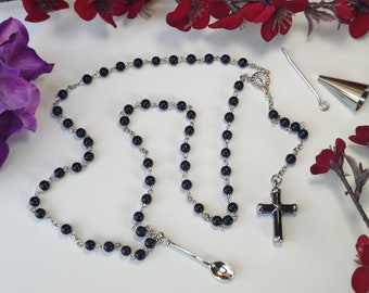 Cruel Rosary, Intentions Necklace, Costume Jewelry, Cosplay, Perfume Necklace, essential oil necklace
