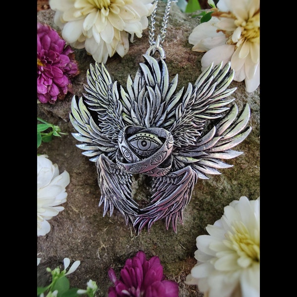 Seraph Pendant, Biblically Accurate Angel Necklace, Seraphim Art, Biblically Accurate Angel, Angel Pendant, Unique Gift, Unique Necklace