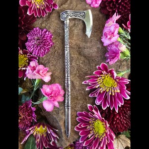 Viking Hatchet Hair Pin, Axe Hair Stick, Witch Hair stick, hair stick for men, pagan Hair Stick, Norse Pagan, Viking Hair, Gothic Hair Stick